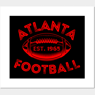 Atlanta Football Vintage Style Posters and Art